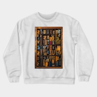 Typography Block Letters Crewneck Sweatshirt